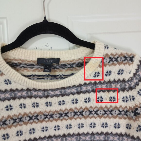 J. Crew Sweater 100% Lambs Wool Womens Size Small Fair Isle - Picture 5 of 10